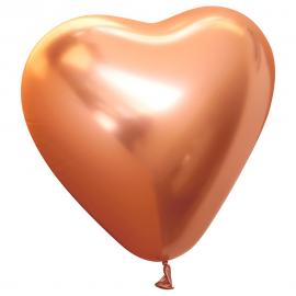 Hjärtballonger Chrome Koppar