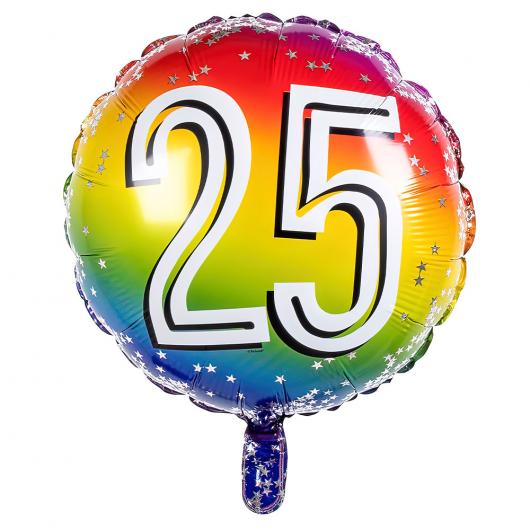 Folieballong Regnbåge 25 år