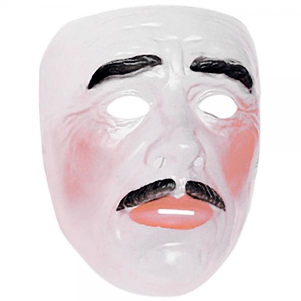 Transparent Man med Mustasch Mask