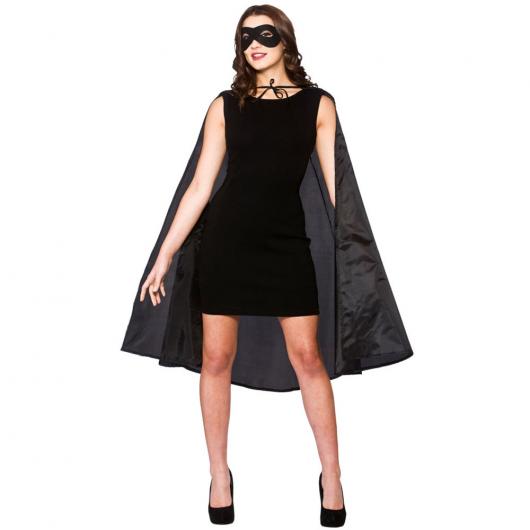 Superhjlte Cape och Mask Svart