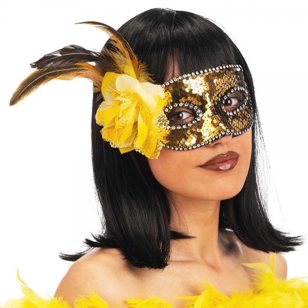 Ögonmask Spets Guld main image 1