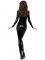 Svart Skelett Catsuit Maskeraddrkt