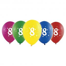 Sifferballonger 8 Färgmix