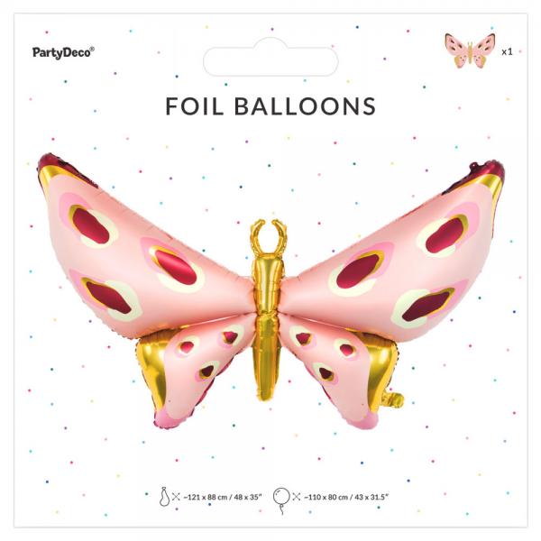 Folieballong Fjril Rosa/Guld
