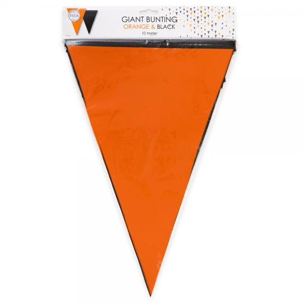 Svart/Orange Flaggirlang Stor