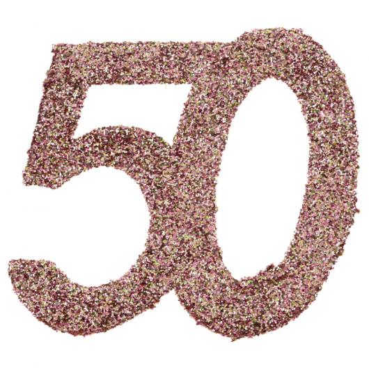 Glitterkonfetti 50 År Roseguld