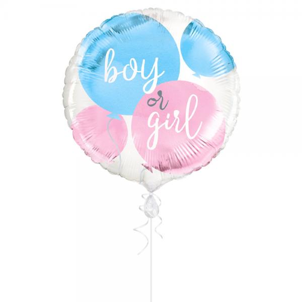 Boy or Girl Folieballong Bl & Rosa
