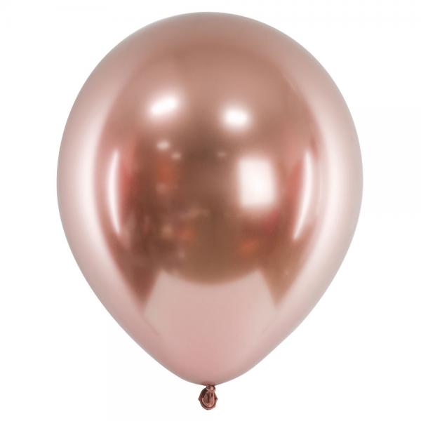 Glansiga Latexballonger Rosguld