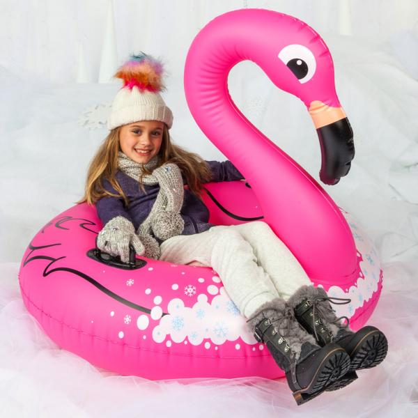 Snow Tube Winter Flamingo
