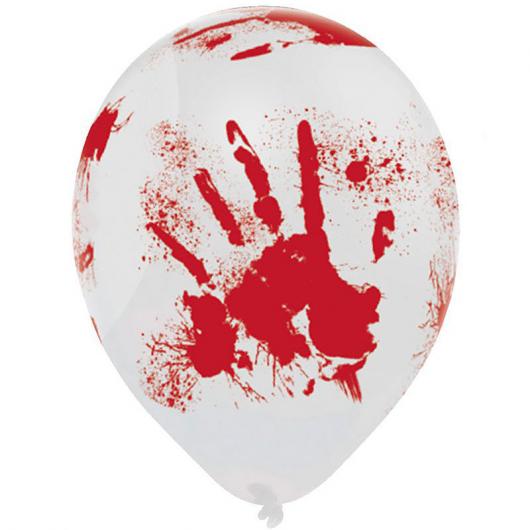 Ballonger med Blodiga Handavtryck