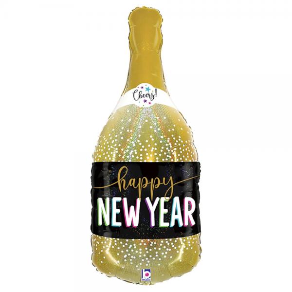 Champagneflaska Happy New Year Ballong