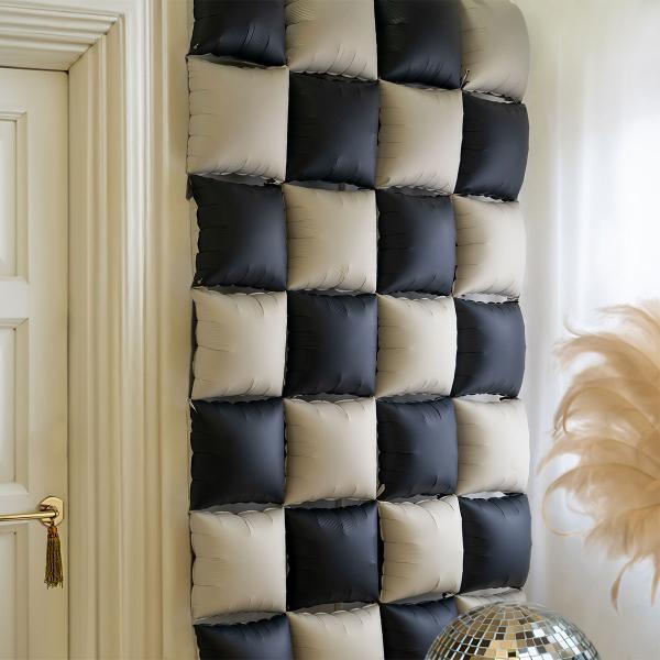 Kuddballonger Svart/Beige 4-pack