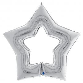 Linky Star Folieballong Silver