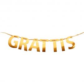 Grattis Banderoll Guld