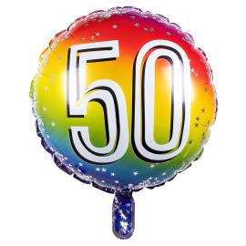 Folieballong Regnbåge 50 år