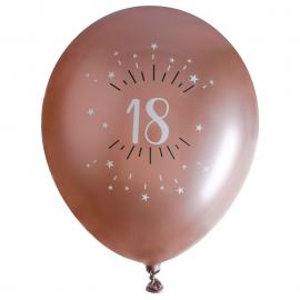 Ballonger 18 År Birthday Party Roseguld