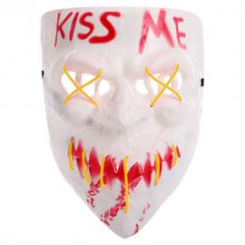Kiss Me Mask LED Gul