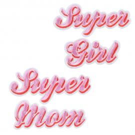 Super Girl Super Mom Tygmärken