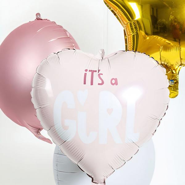 Folieballong Hjrta It's a Girl