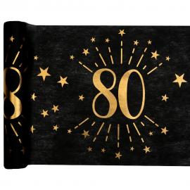 Bordslöpare 80 År Birthday Party Guld