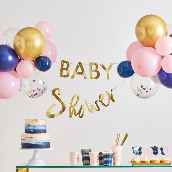 Baby Shower Girlang & Ballonger Kit