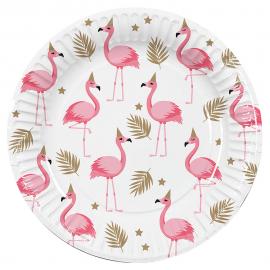 Papptallrikar Flamingos