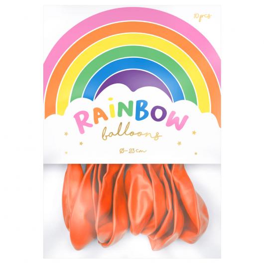 Rainbow Små Latexballonger Metallic Orange