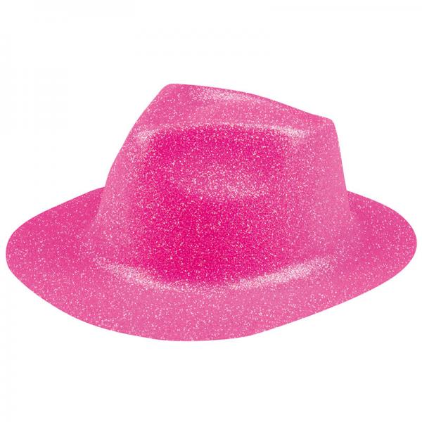 Glittrig Partyhatt Neon Rosa