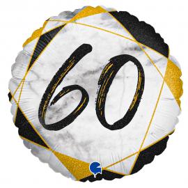 Marble 60 Holografisk Ballong Svart