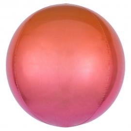 Folieballong Orbz Ombre Orange/Rosa