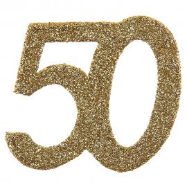 Glitterkonfetti 50 År Guld