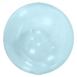 Stor Globe Folieballong Transparent Blå