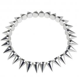 Halsband med Nitar Silver