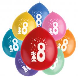 Födelsedagsballonger Monster 8 år