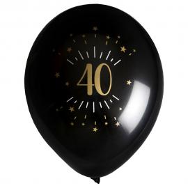 Ballonger 40 År Birthday Party Guld