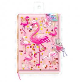 Flamingo Dagbok med Lås