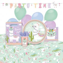 Llama Birthday Party Kalaspaket Deluxe 8 Pers