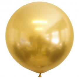 Stor Latexballong Chrome Guld