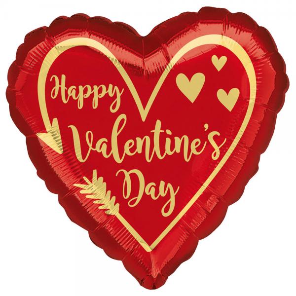 Happy Valentines Day Folieballong Hjrta