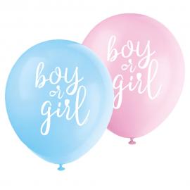 Boy or Girl Ballonger Blå & Rosa