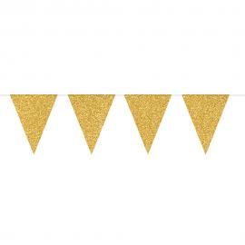 Vimpelgirlang Glitter Guld