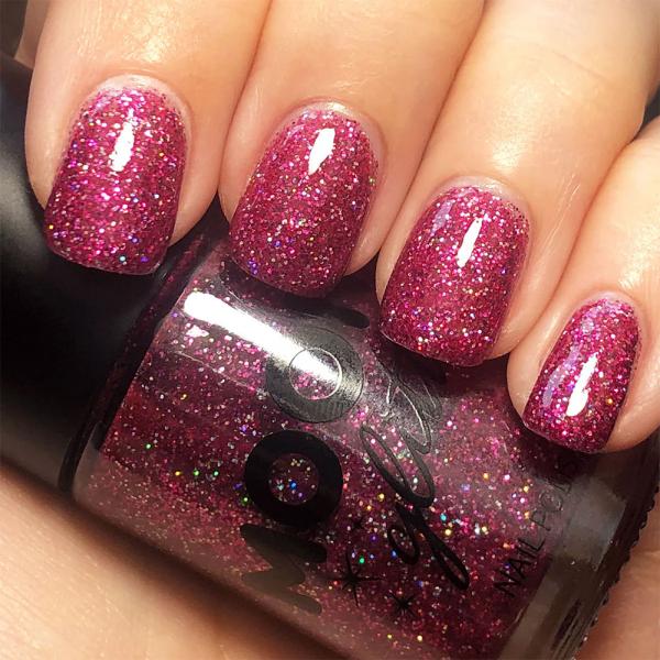Moon Glitter Holografiskt Nagellack Fuchsia