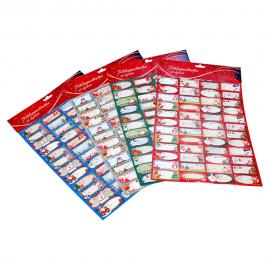 Julklappsetiketter 48-pack