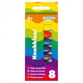 Färgkritor Knubbisar 8-pack