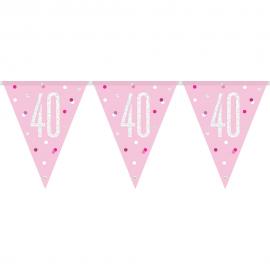 Flaggirlang 40 År Rosa & Silver