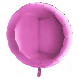 Stor Rund Folieballong Fuxia Rosa