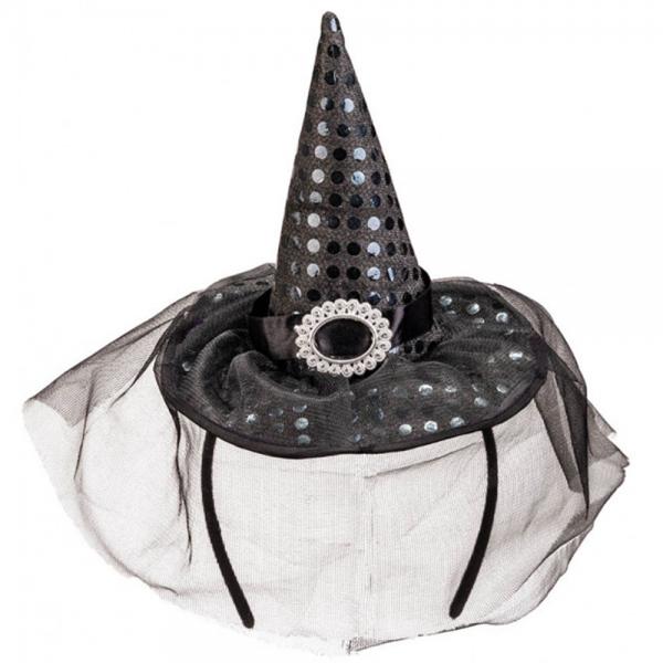 Diadem med Svart Hxhatt med Slja