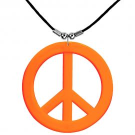 Neon Orange Hippie Halsband