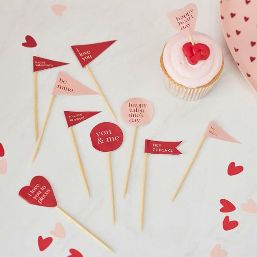 Cupcake Toppers Happy Valentines Day