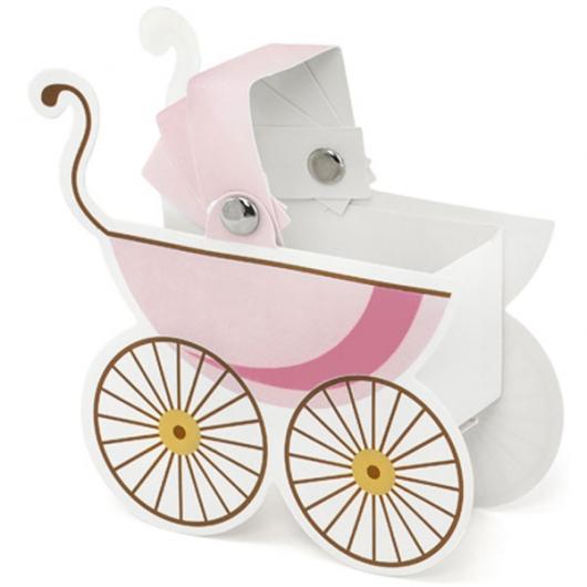 Baby Shower Presentaskar Barnvagn Rosa